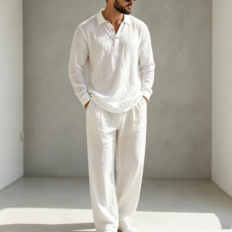 Men's Casual Linen Pajamas EVA-US