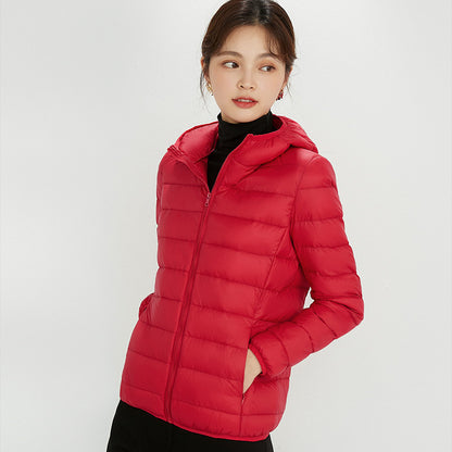Women's Ultra-light Quilted Hooded Jacket with Ultra-flat Thermal Wadding EVA-US
