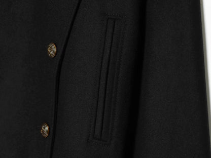 Women Short-cut maritime-inspired coat with high stand-up collar and double row EVA-US