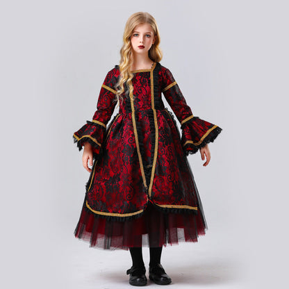 Girl costume with velvet cape EVA-US