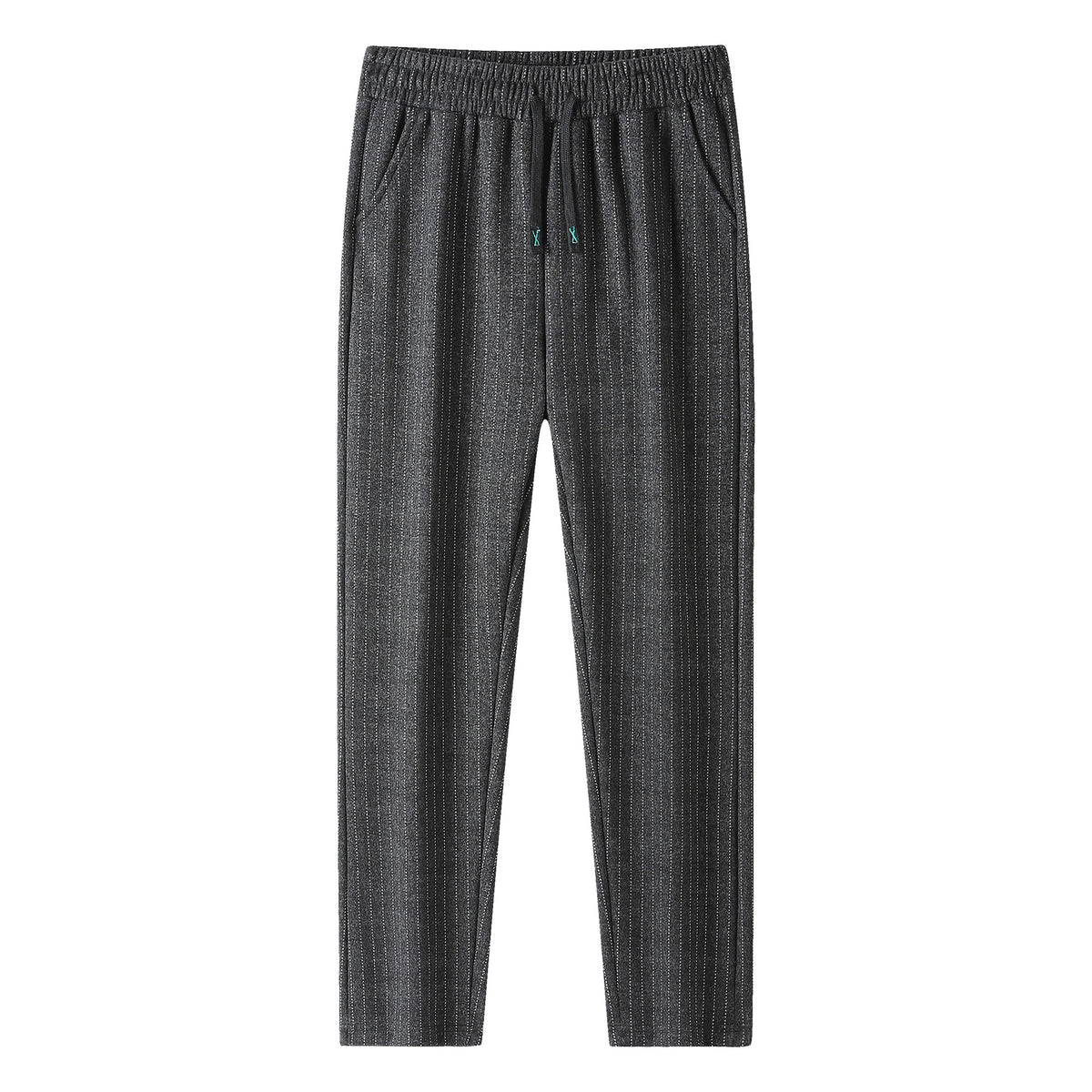 Women's Knit Joggers with Drawstring and Fine Pinstripe EVA-US