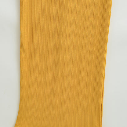 Women’s midi dress in rib knit, sleeveless slim-fit with stand-up collar EVA-US