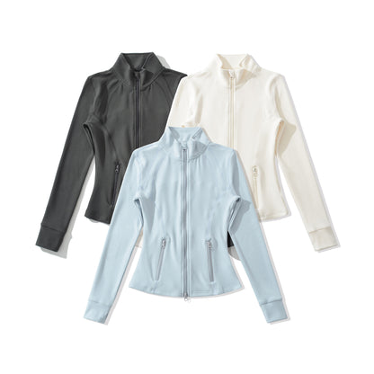 Women's Tailored Functional Fleece Jacket with Stand-up Collar and Shaping Seams EVA-US