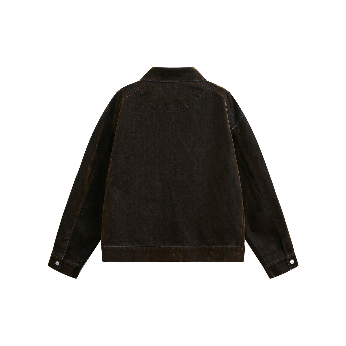 Unisex Boxy Blouson Jacket made of velours suede look with full zip and flap pockets EVA-US
