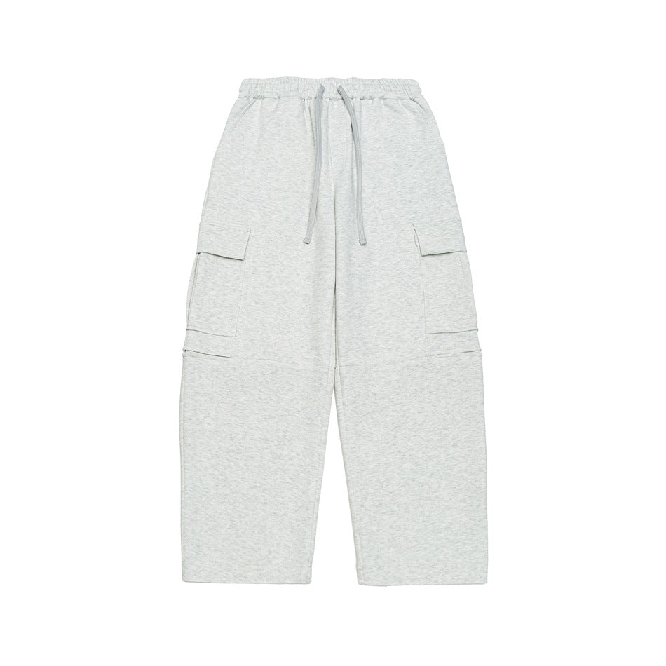 Ladies Wide Cargo Jogging Pants made of French Terry with elastic waistband and patch flap pockets EVA-US