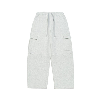 Ladies Wide Cargo Jogging Pants made of French Terry with elastic waistband and patch flap pockets EVA-US