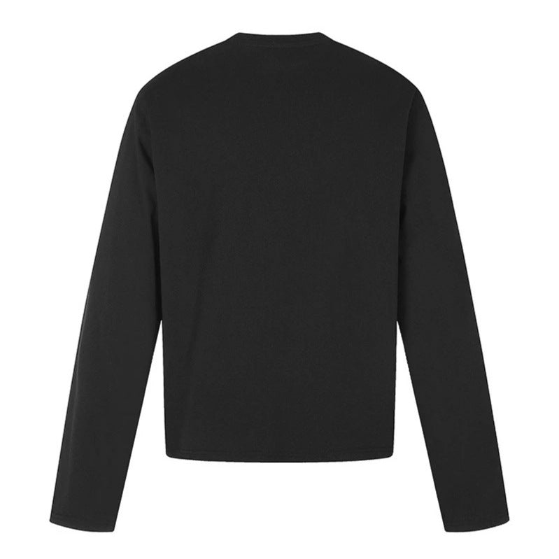 Men's long sleeve shirt with textured print and flag-inspired graphic mix EVA-US