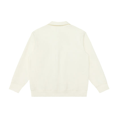 Unisex Waffle Knit Polo Shirt with Polo Collar and Half Button Placket EVA-US