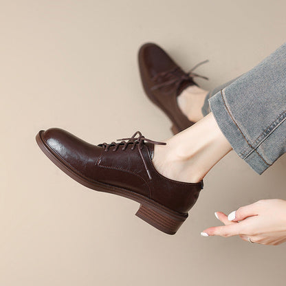 Women's Classic Leather Lace-up Shoes EVA-US