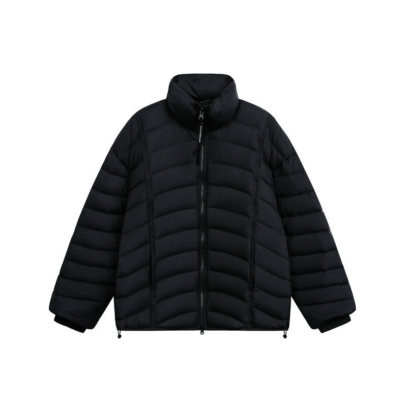 Women's short cut ultralight quilted jacket with stand-up collar EVA-US