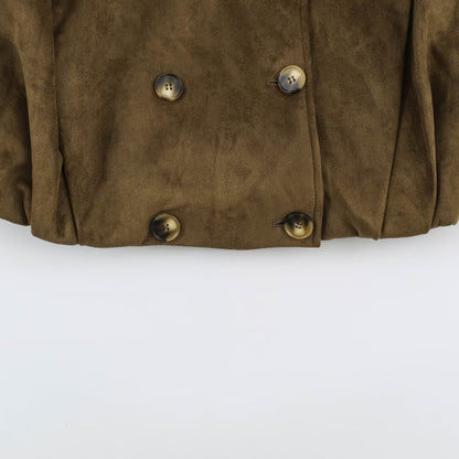 Women’s short jacket in sailor and military mix with high stand-up collar, epaulettes and fitted drawstring EVA-US