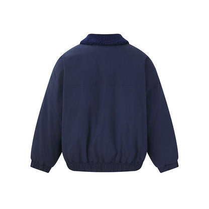 Men's Windproof Boxy Bomber in Workwear Style with Teddy Collar EVA-US