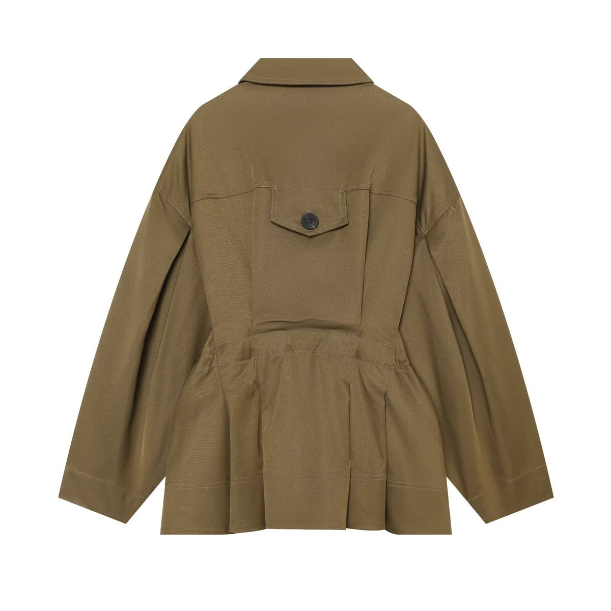 Women's short jacket in utility style with a loose fit and large flap pockets EVA-US