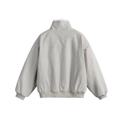 Unisex Boxy-padded Blouson with high stand-up collar and teddy lining EVA-US