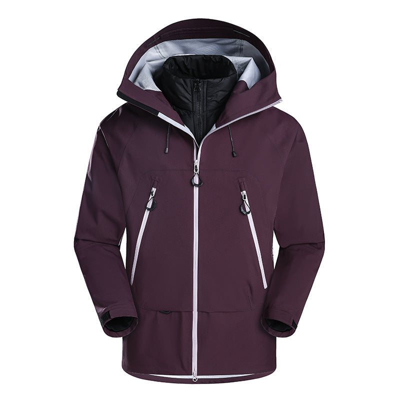 Men's waterproof softshell jacket with removable quilted inner jacket EVA-US