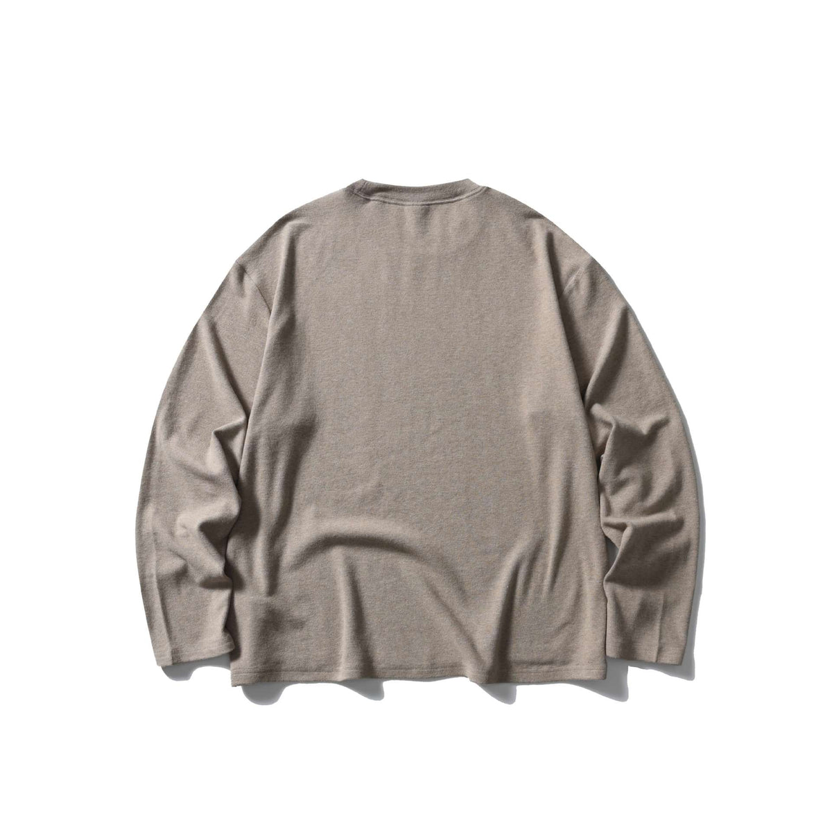 Unisex Oversize Round Neck Sweatshirt with Raglan Seams and Fine Waffle Texture EVA-US