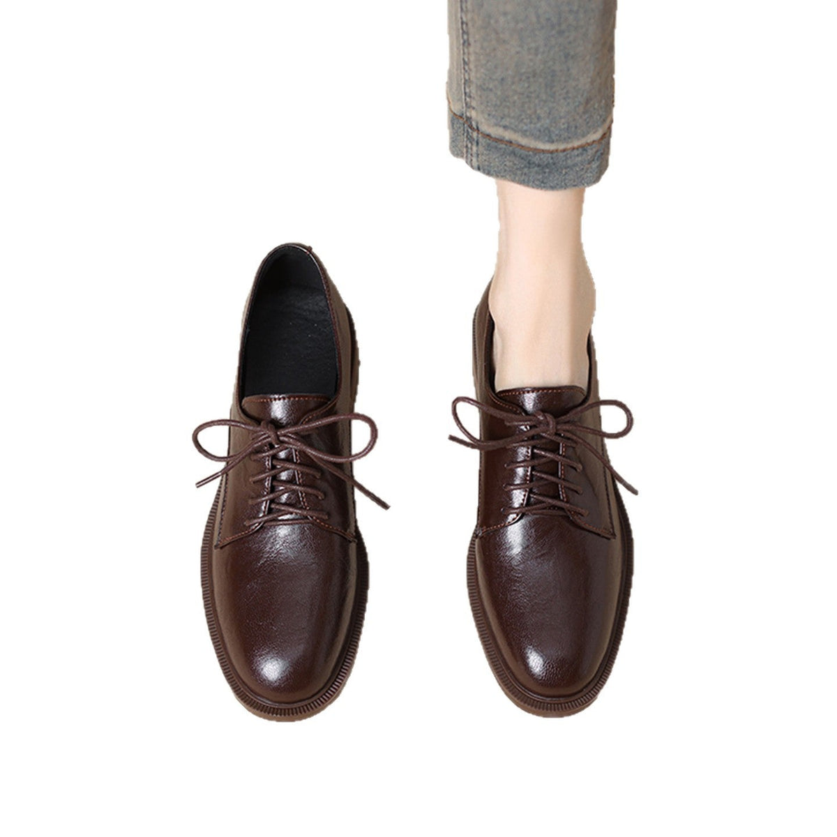 Women's Classic Leather Lace-up Shoes EVA-US