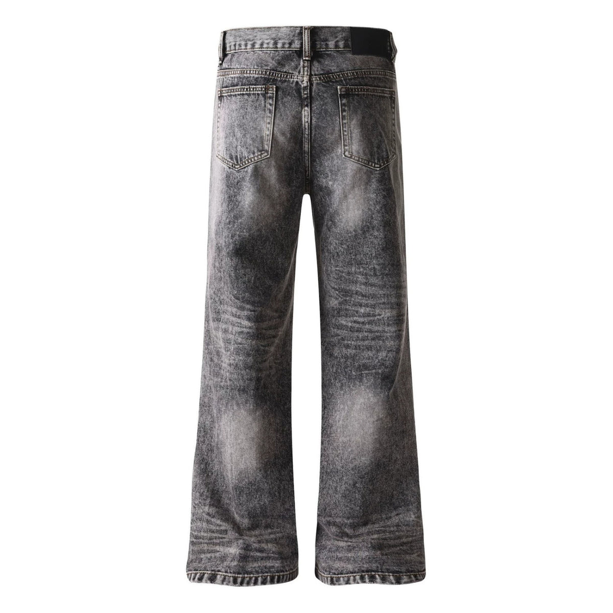 Women's wide cropped jeans with high waist and used effect EVA-US