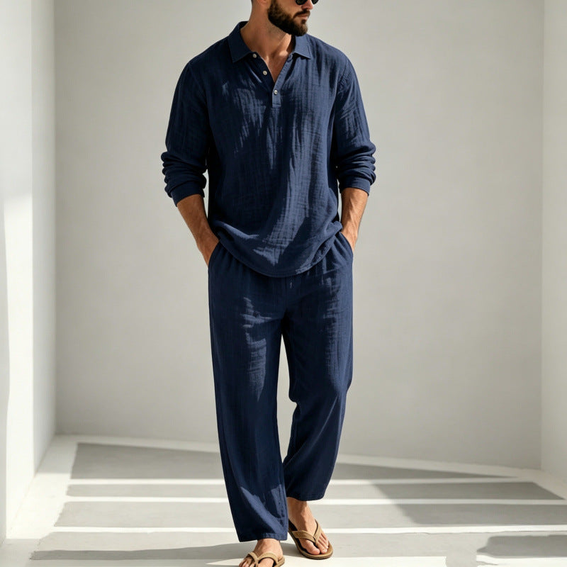 Men's Casual Linen Pajamas EVA-US