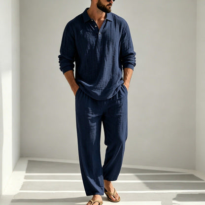 Men's Casual Linen Pajamas EVA-US
