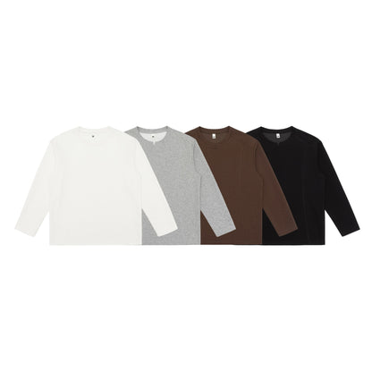 Women's Fine Cotton Long Sleeve Shirt with Straight Hem and Decorative Stitch Detail EVA-US