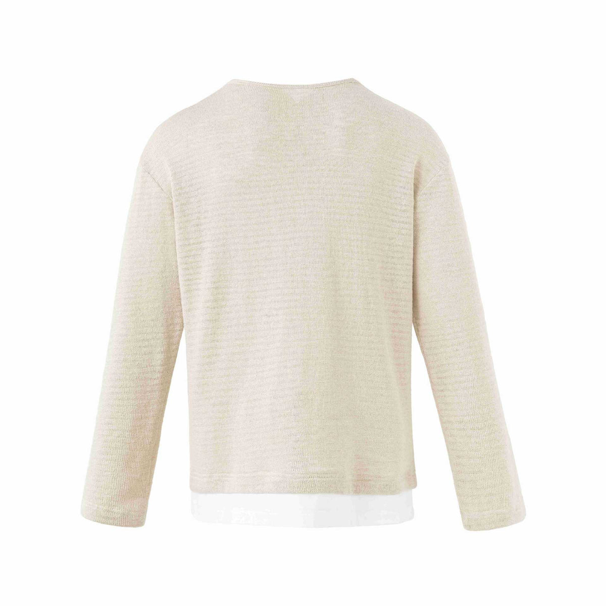 Men's fine knit pullover with round neck and straight cut EVA-US