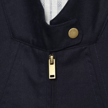 Women's Cropped Boxy Field Jacket with Stand-Up Collar, Patch Pockets and Golden Details EVA-US