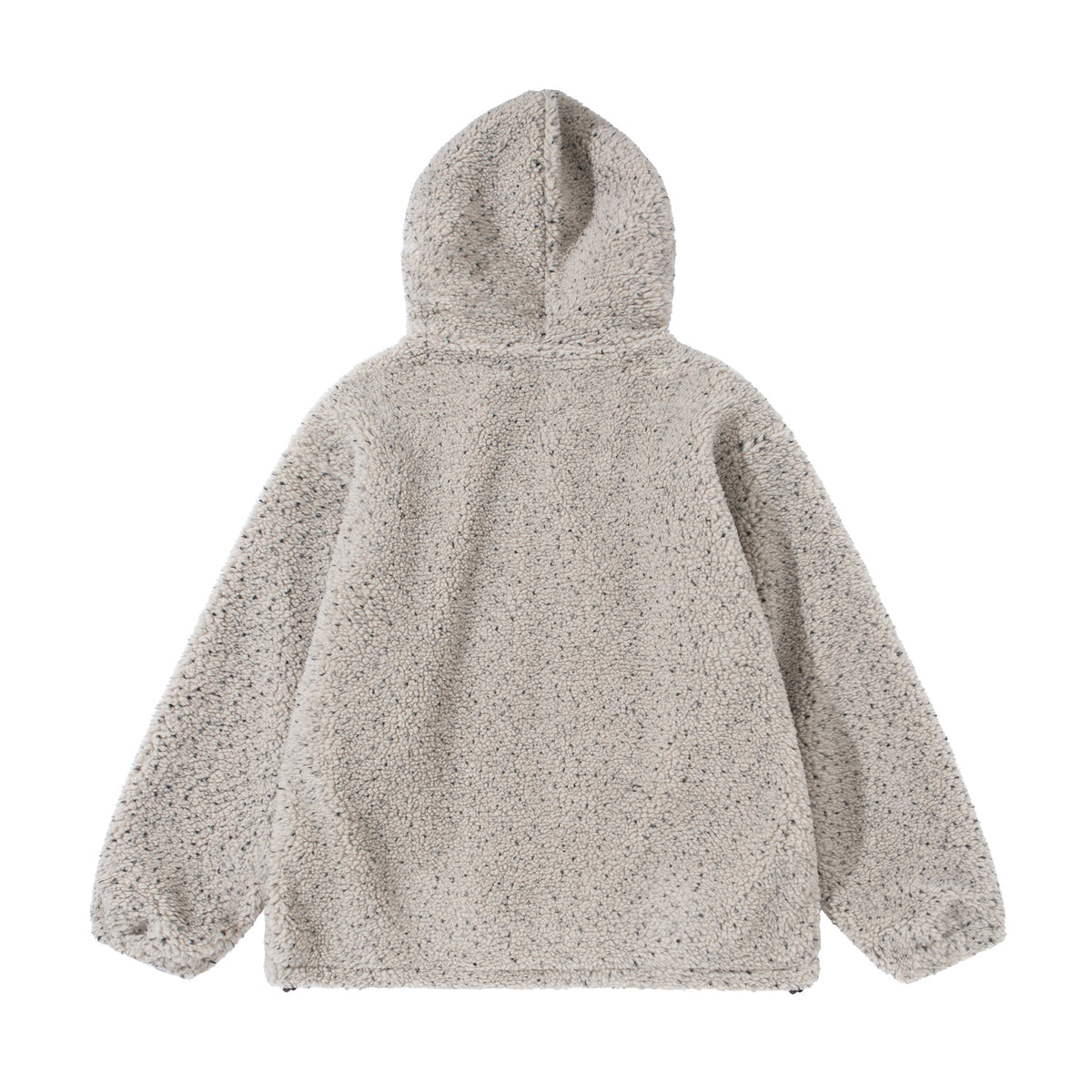Unisex Boxy Teddy-Fleece Hoodie Jacket with Zipper EVA-US