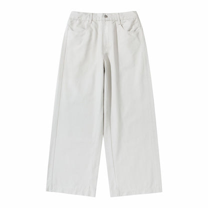 Women's High-Waist Culotte Pants made of Cotton Twill with a Continuous Center Seam EVA-US