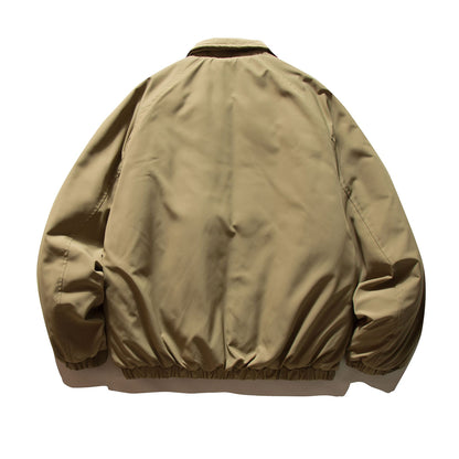 Men's short padded jacket with raglan sleeves, large flap pockets, and elastic hem EVA-US