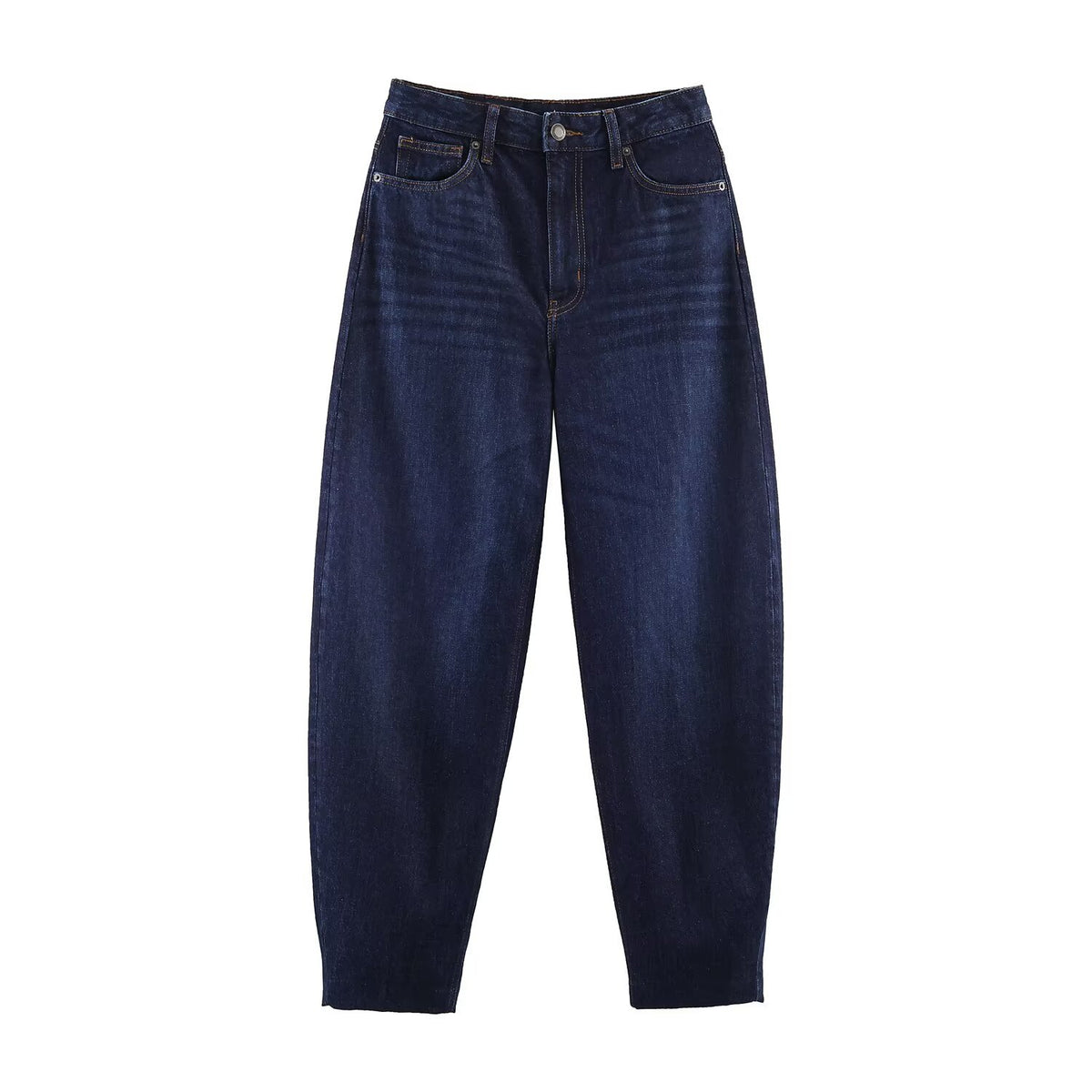 Women High-Waist Balloon Jeans with wide thigh and tapered hem EVA-US