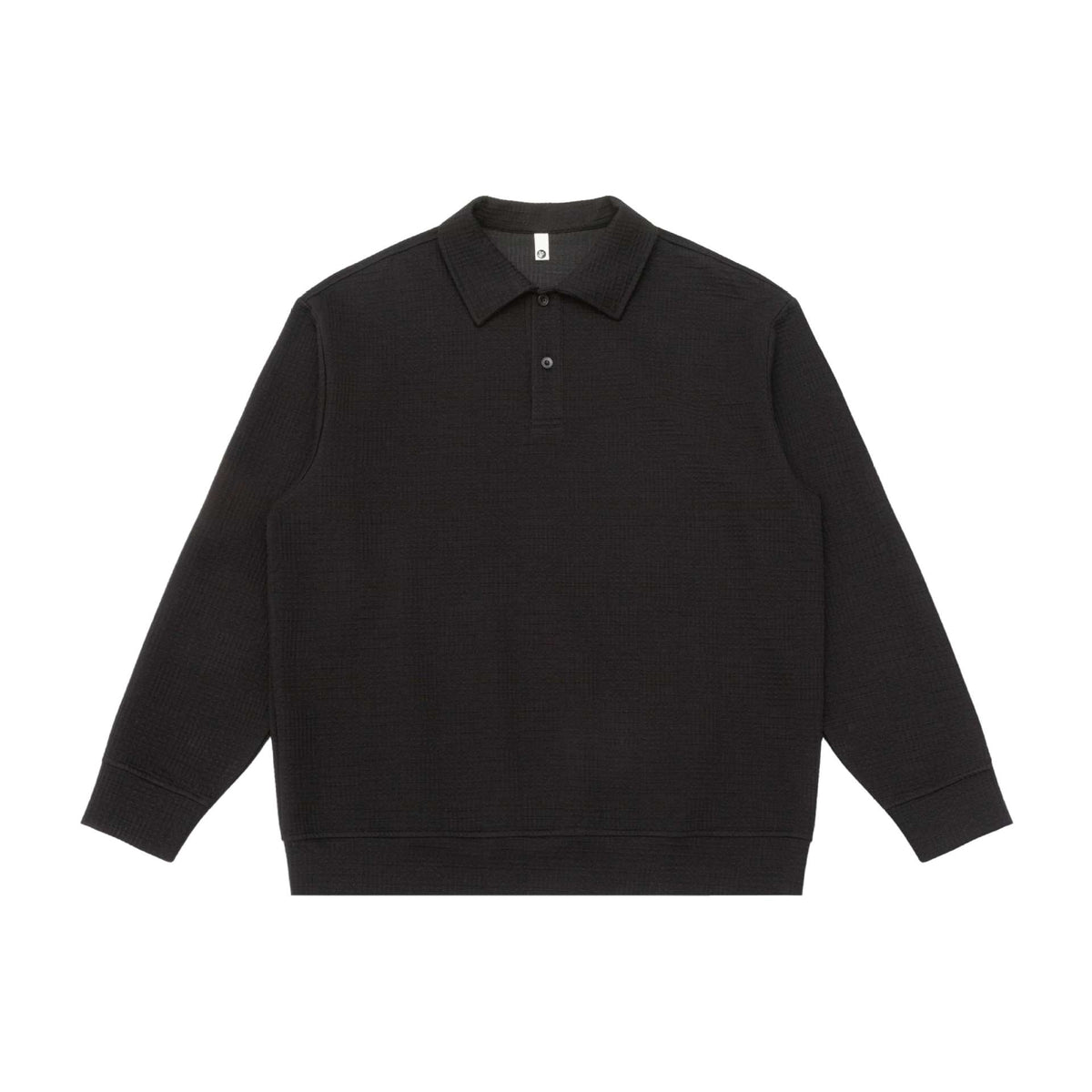 Unisex Waffle Knit Polo Shirt with Polo Collar and Half Button Placket EVA-US
