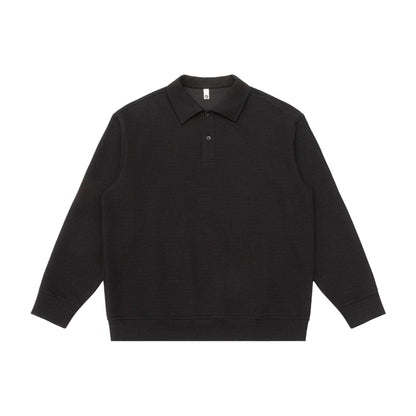 Unisex Waffle Knit Polo Shirt with Polo Collar and Half Button Placket EVA-US