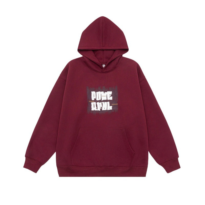 Unisex Oversized Hoodie with Kangaroo Pocket and Distinctive Front Print EVA-US