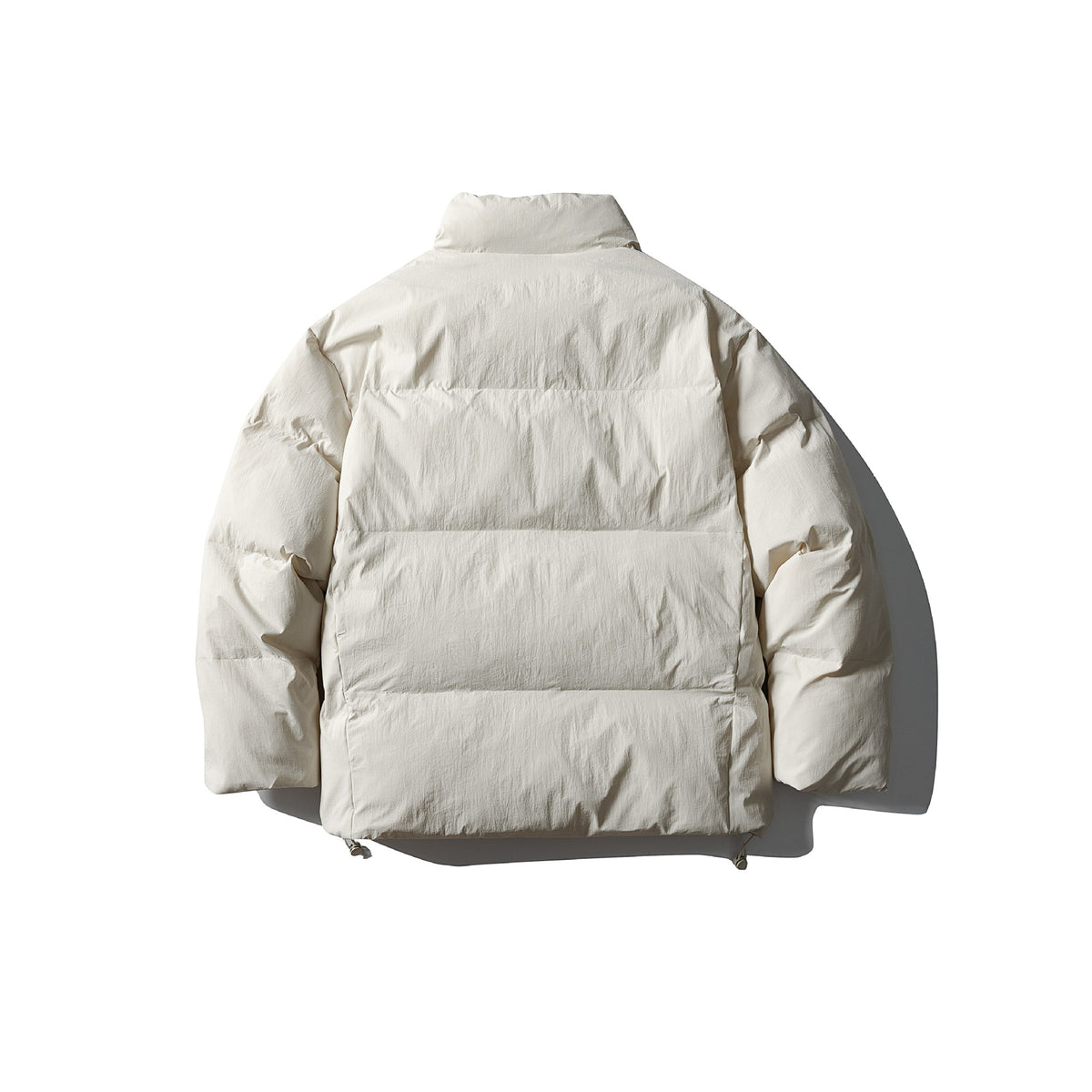 Unisex short-cut square quilted puffer jacket with high funnel collar and adjustable hem EVA-US