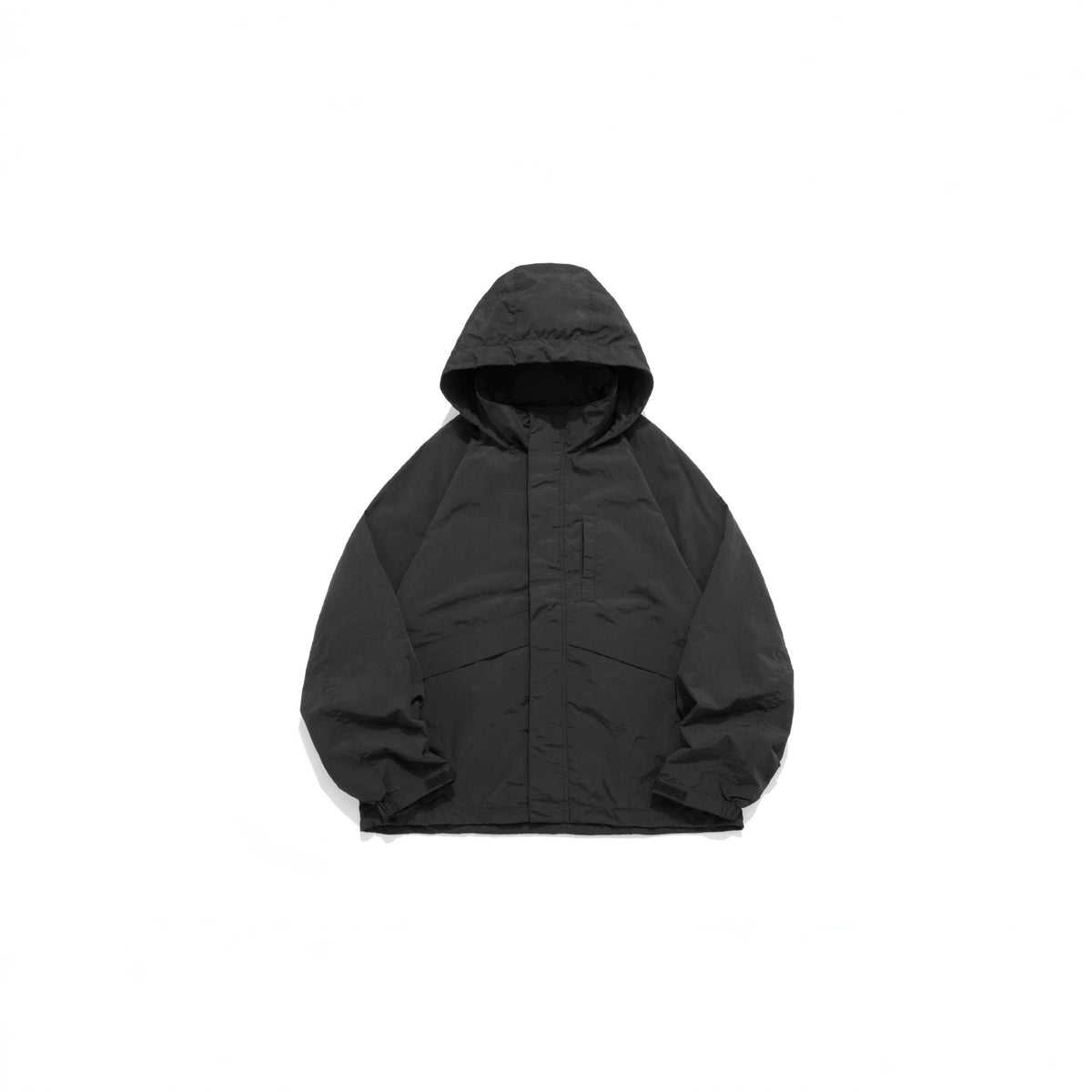 Unisex Wide water-repellent hooded parka with concealed zipper placket and flap pockets EVA-US