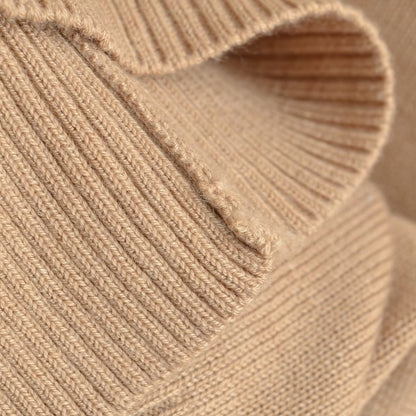 Women's Oversize One-Shoulder Pullover with Batwing Sleeves and Wide Ribbed Cuff EVA-US