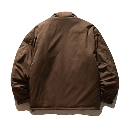 Unisex Boxy-filled Puffer jacket with high stand-up collar and utility pockets EVA-US
