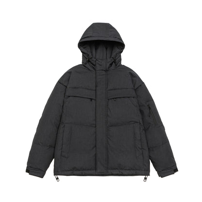 Men's Padded Winter Parka with Hood and Multi-Pockets EVA-US