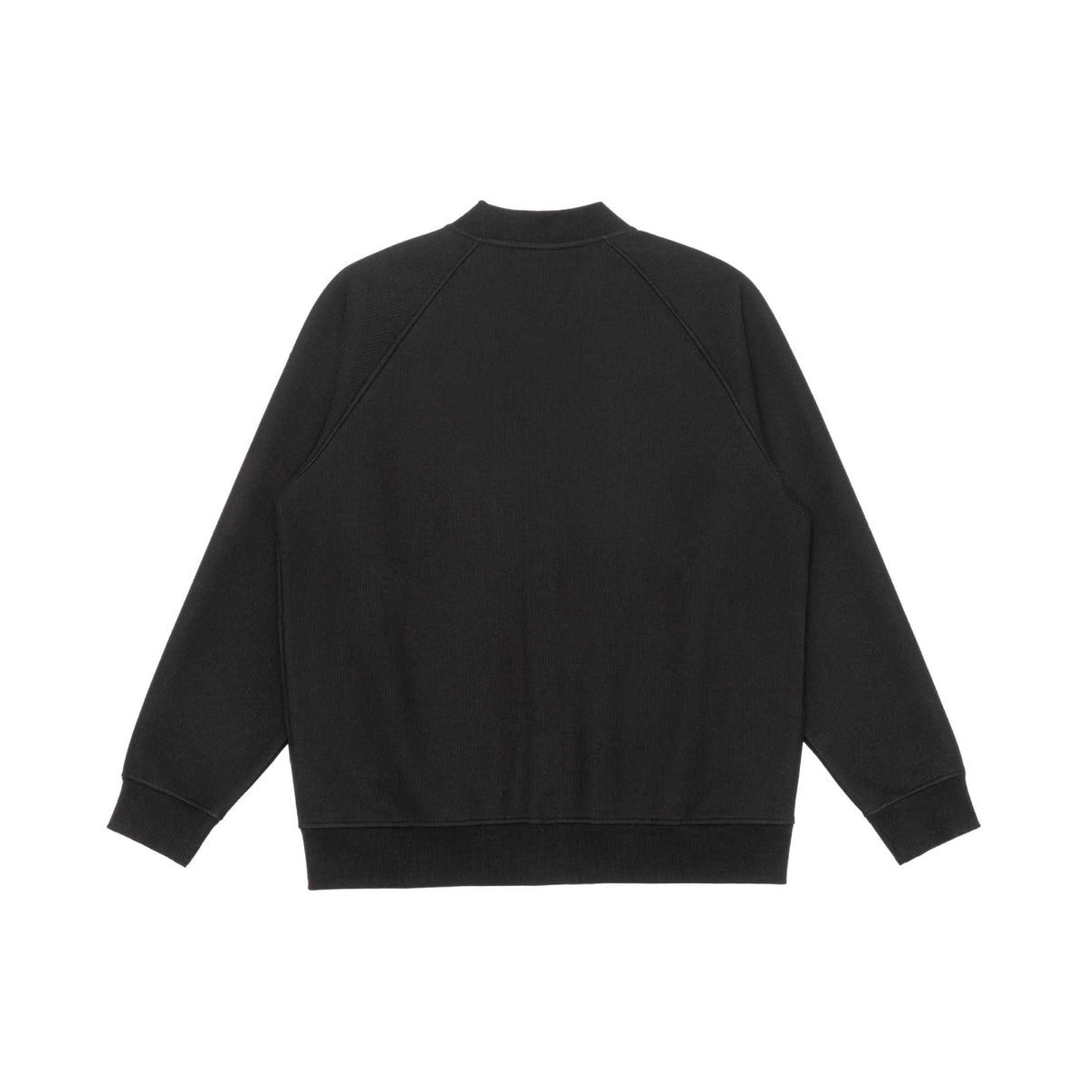 Unisex bomber-style sweat jacket with full zip, raglan sleeves, and contrast trim EVA-US