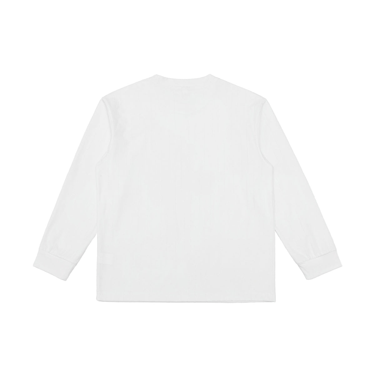 Unisex Premium-Long Sleeve Shirt made of textured jersey with reinforced round neckline EVA-US
