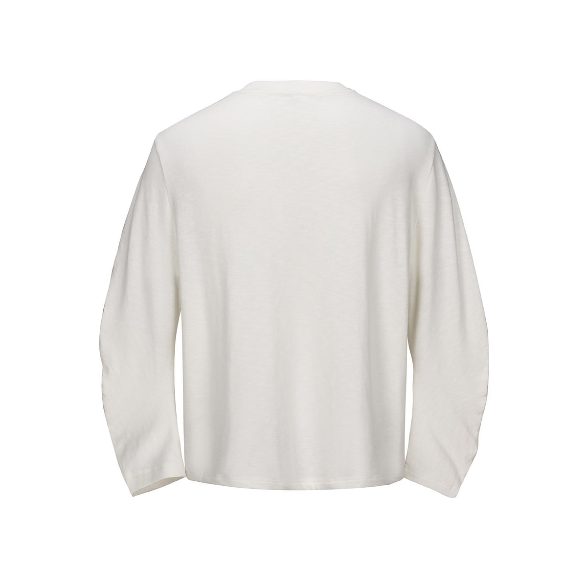Unisex Oversized Long Sleeve Shirt with Vintage Band Print and Round Neck EVA-US