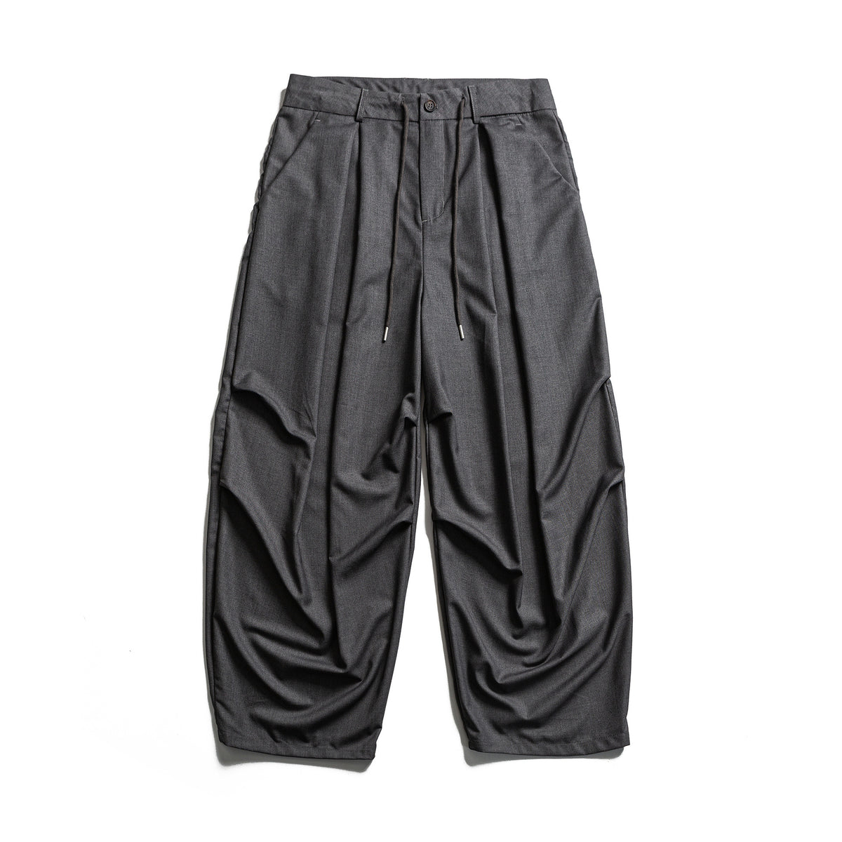 Men's cropped pants with pleats, drawstring, and discreet waistband extension EVA-US