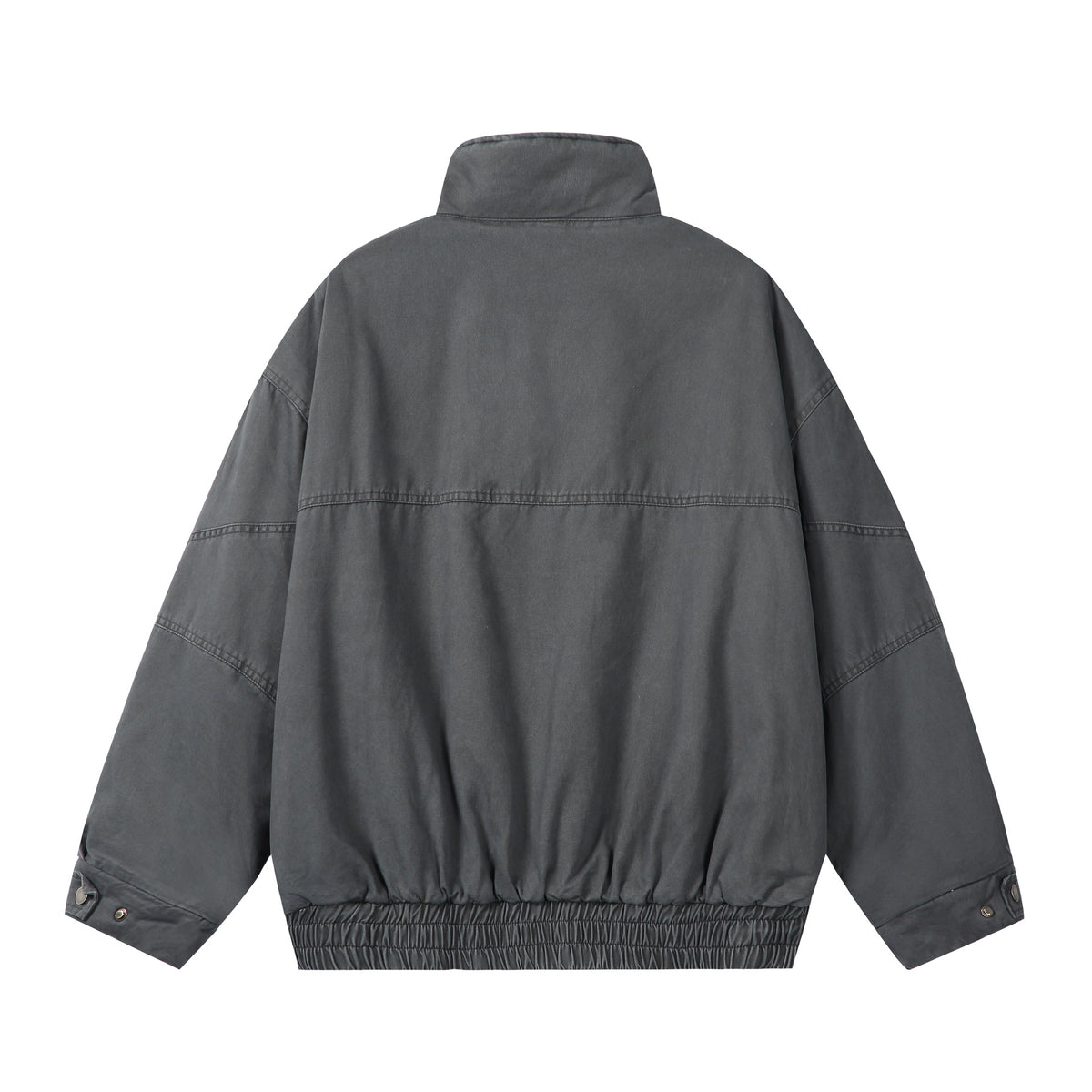 Unisex Boxy-Field jacket with high stand-up collar, flap pockets and elastic hem EVA-US