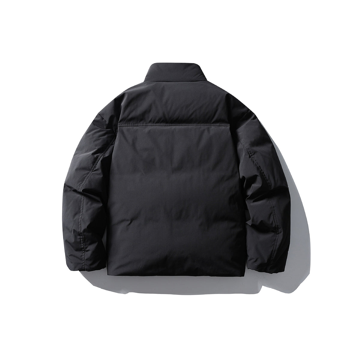 Men's Boxy Thermal Insulation Jacket with High Stand Collar and Minimalist Outer Shell EVA-US