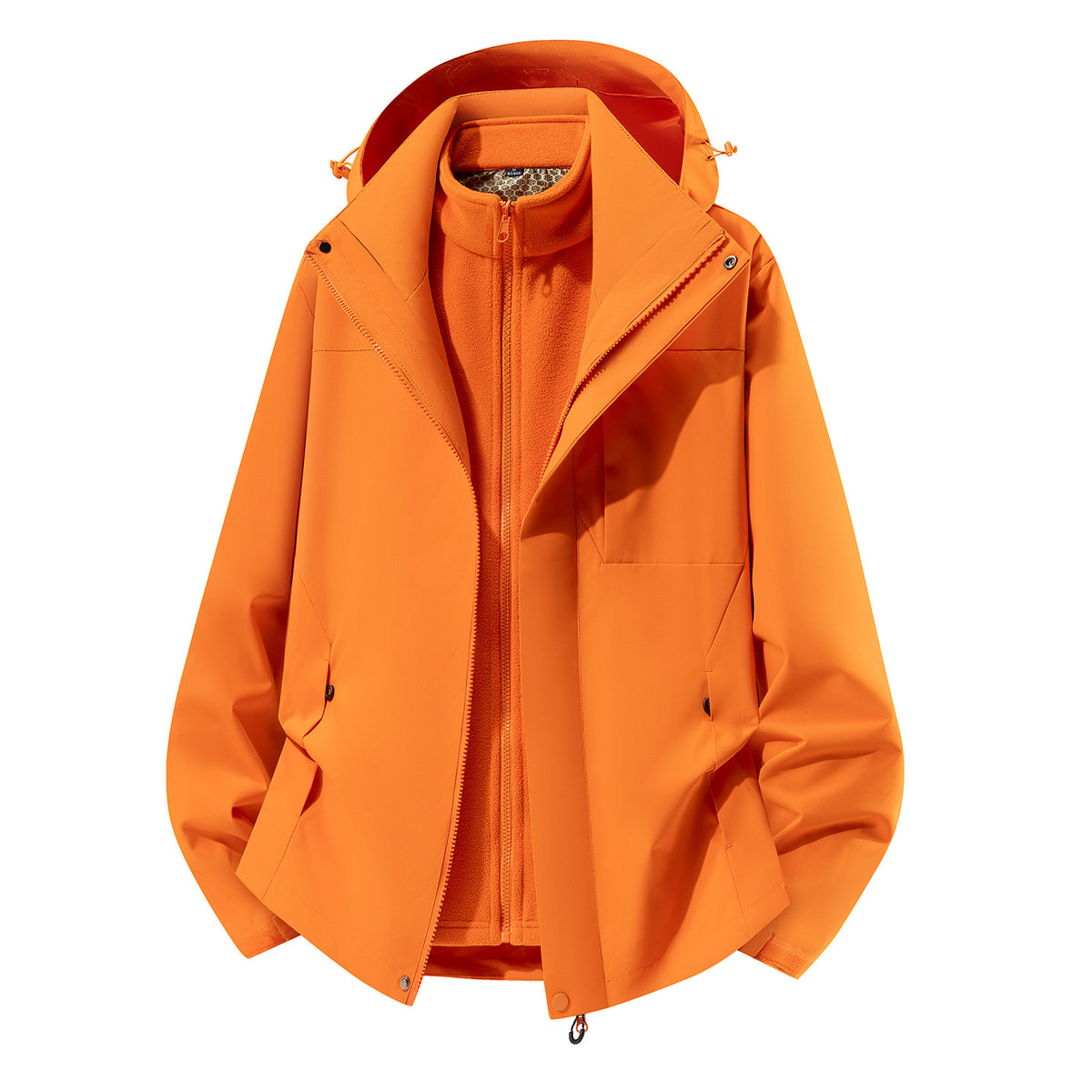 Women two-in-one softshell rain jacket with detachable fleece lining and hood EVA-US