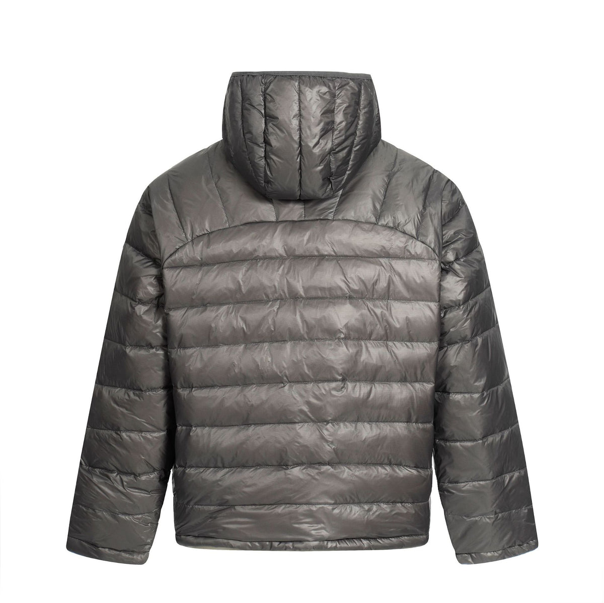 Men's short cut padded half-zip puffer with stand-up hood and ultra-light insulation EVA-US