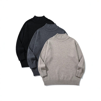 Unisex Oversize-Troyer-Pullover with short stand-up collar and wide ribbed cuffs EVA-US