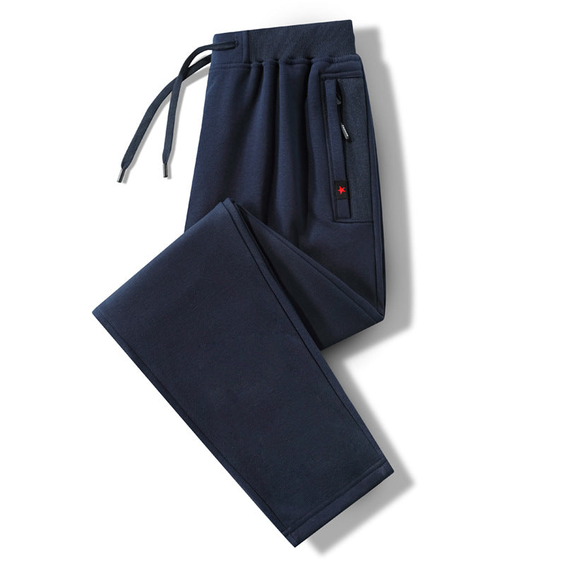 Men's comfort jogging pants made of heavy sweat fabric with concealed zipper pockets and ribbed cuffs EVA-US