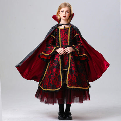 Girl costume with velvet cape EVA-US